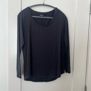 Athleta Black Fitted 3/4 Sleeve Blouse